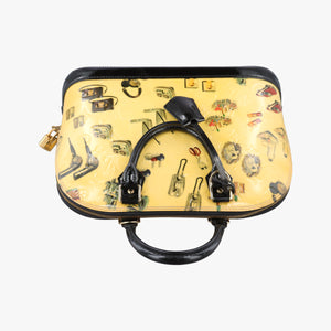 Pre-owned Louis Vuitton Alma PM Sticker Collection Ivory×black×multi Vernis M50466 handbag | stylenewstar