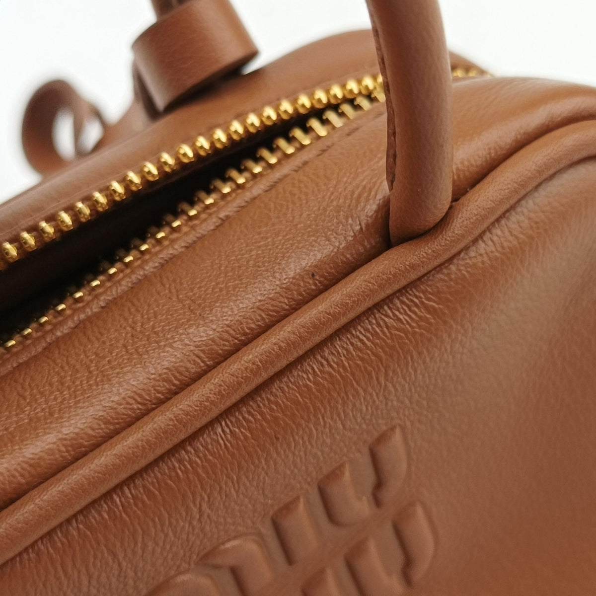 Pre-owned Miu Miu Beau Micro Brown Leather  handbag | stylenewstar