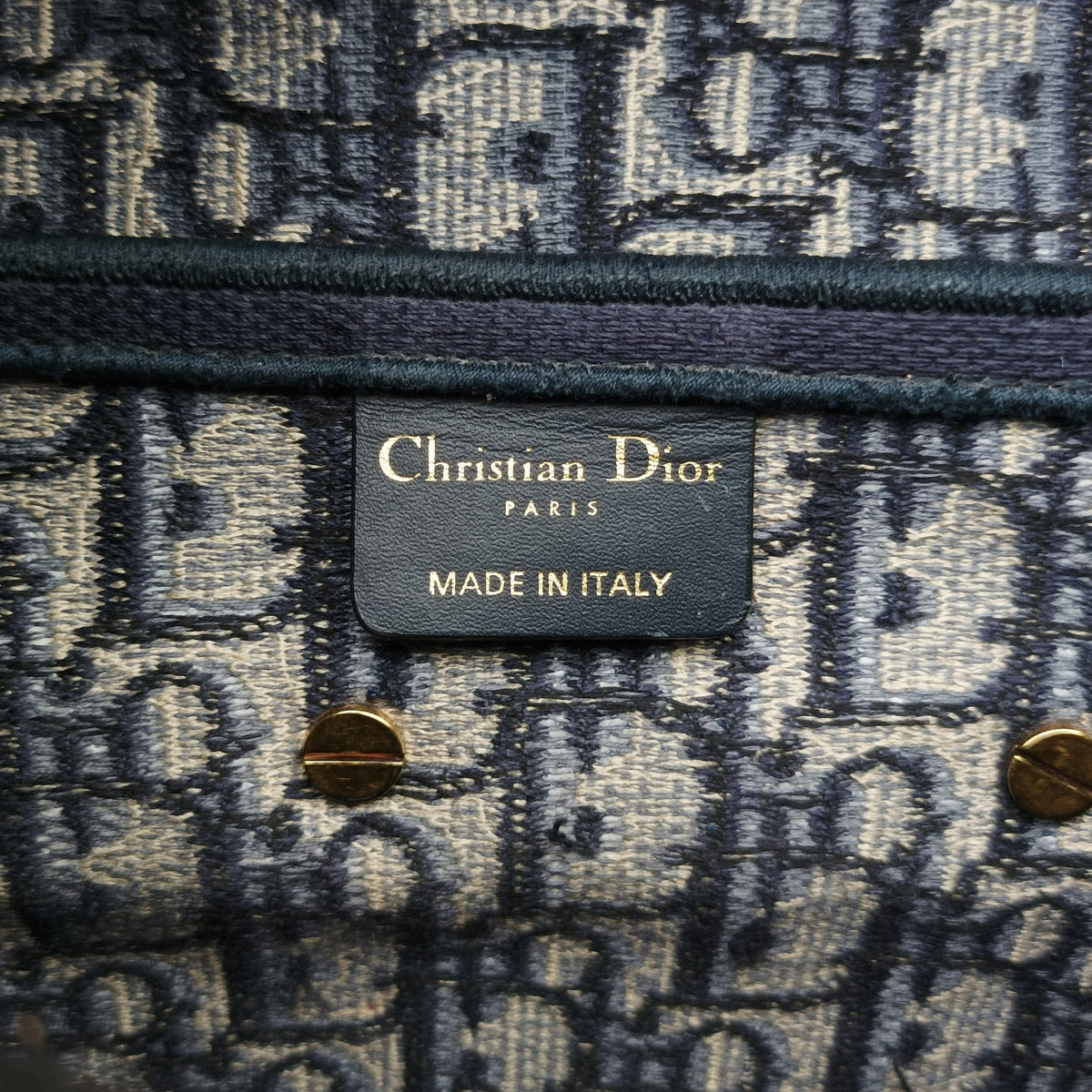 Pre-owned Christian Dior Saddle Navy Jacquard  shoulderbag | stylenewstar