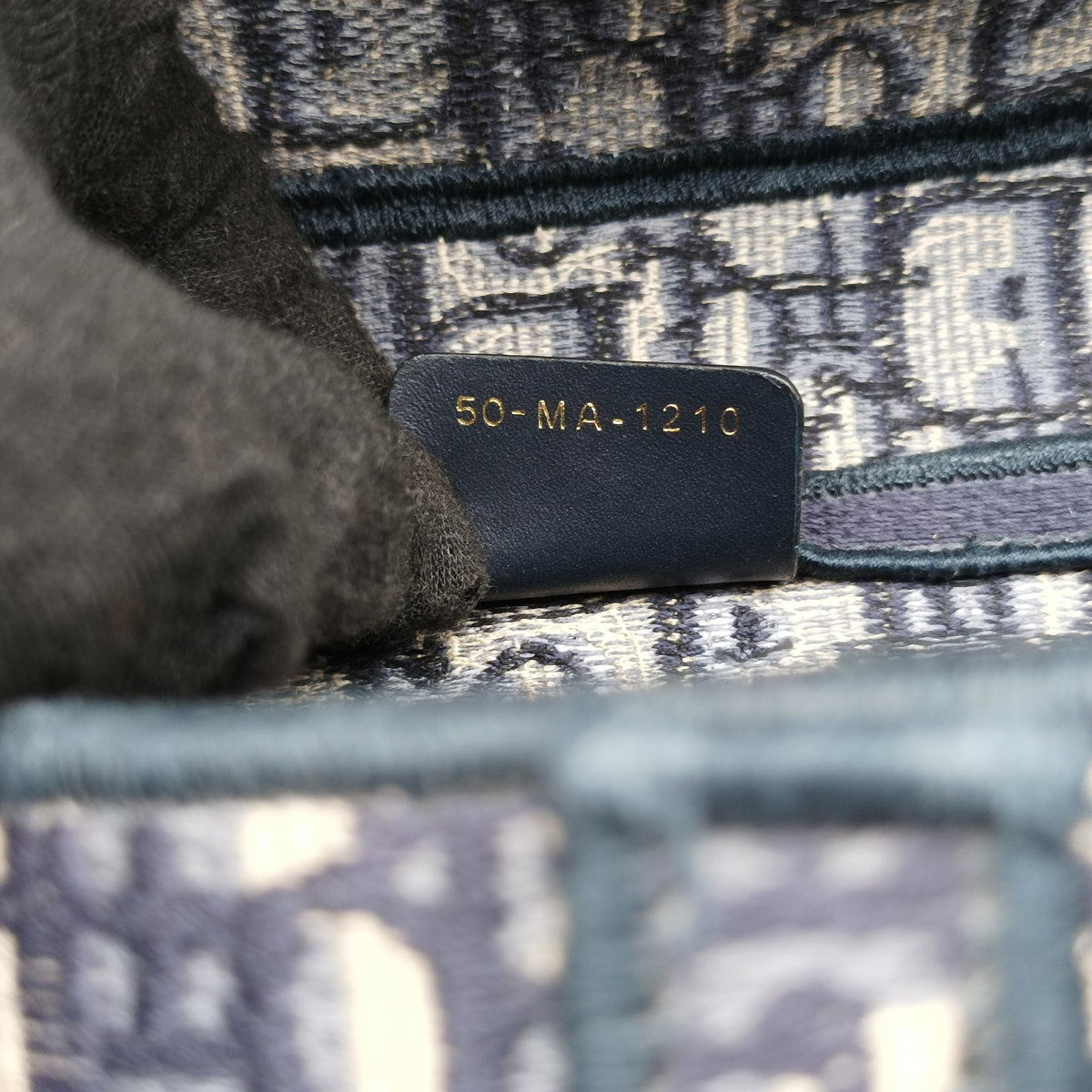 Pre-owned Christian Dior Saddle Navy Jacquard  shoulderbag | stylenewstar