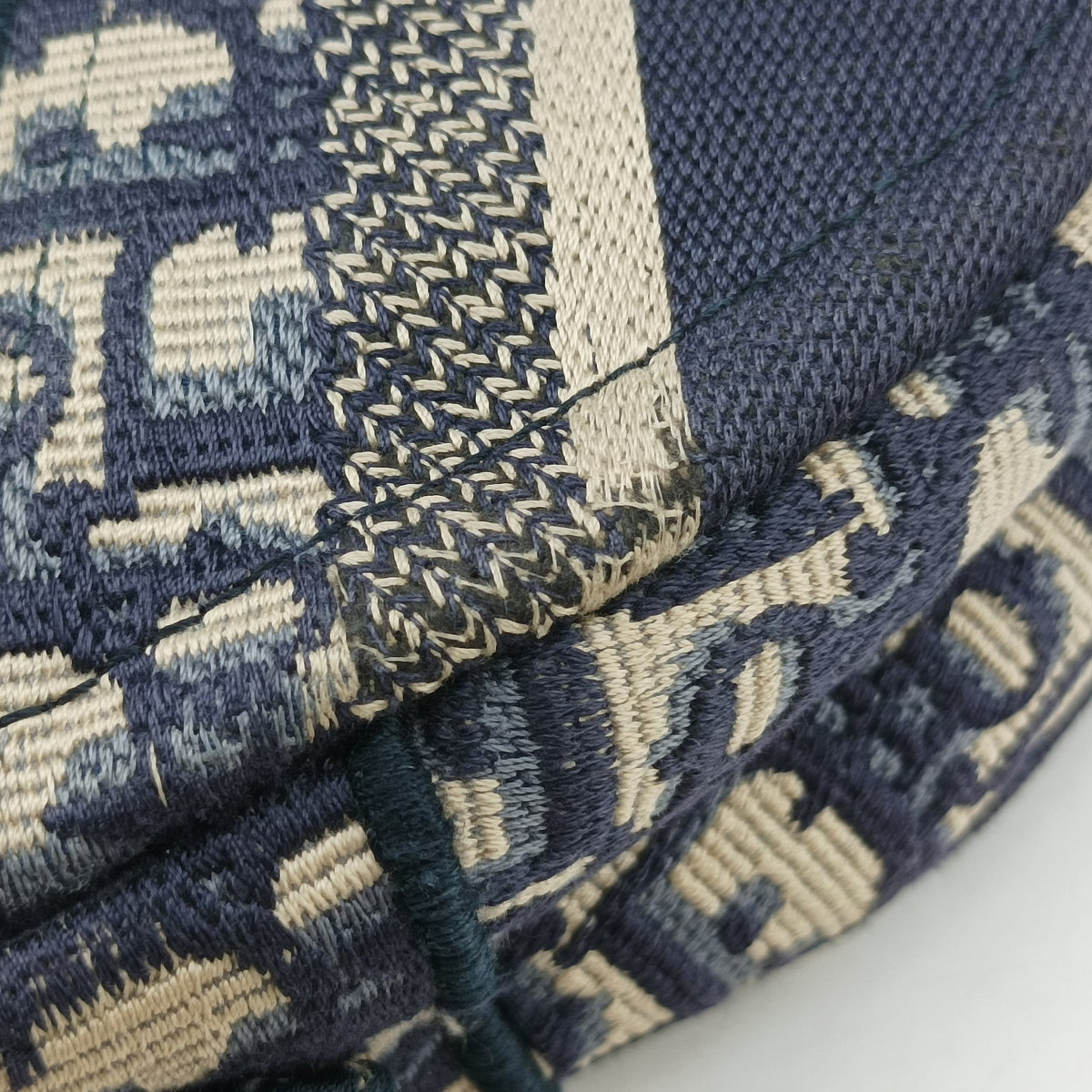 Pre-owned Christian Dior Saddle Navy Jacquard  shoulderbag | stylenewstar
