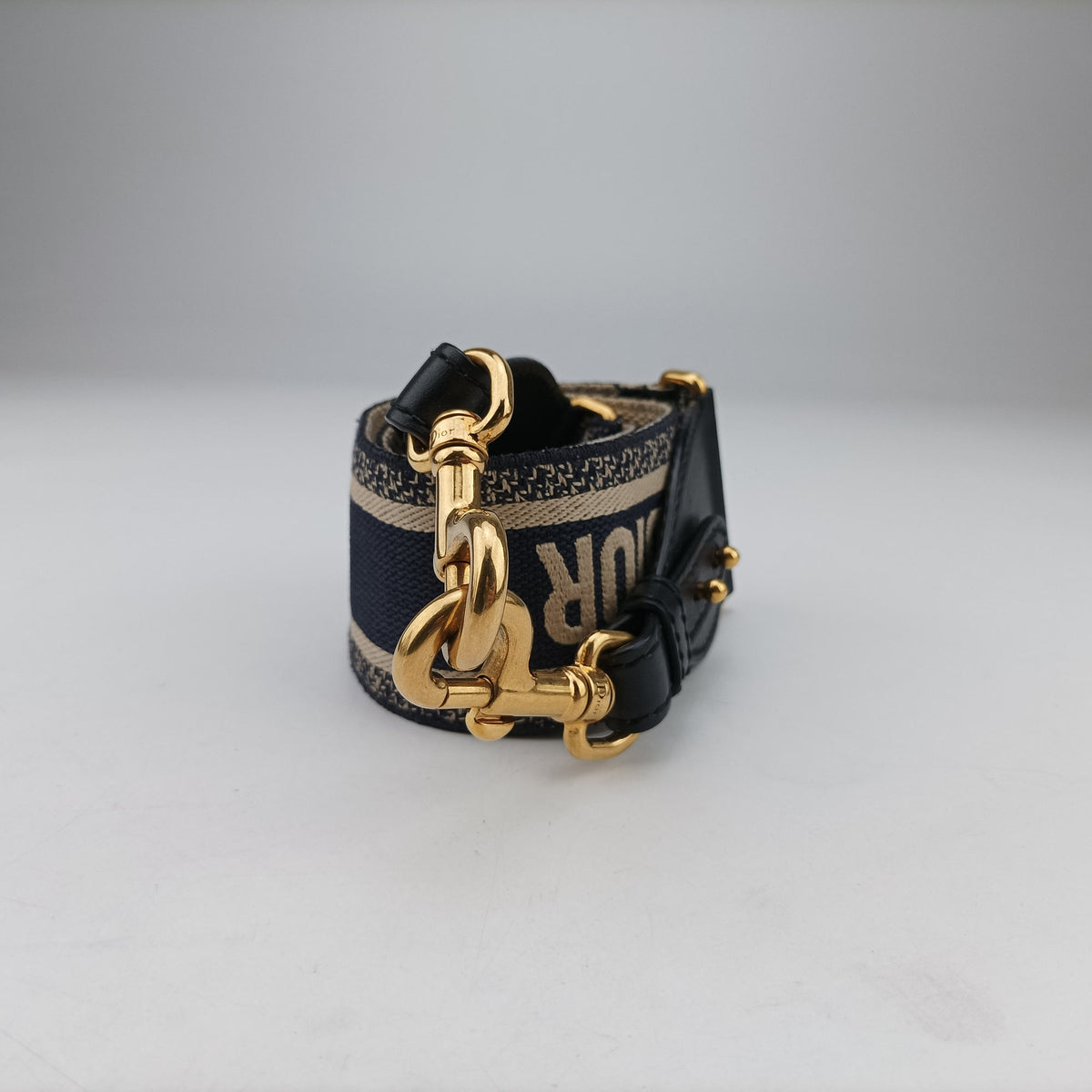 Pre-owned Christian Dior Saddle Navy Jacquard  shoulderbag | stylenewstar