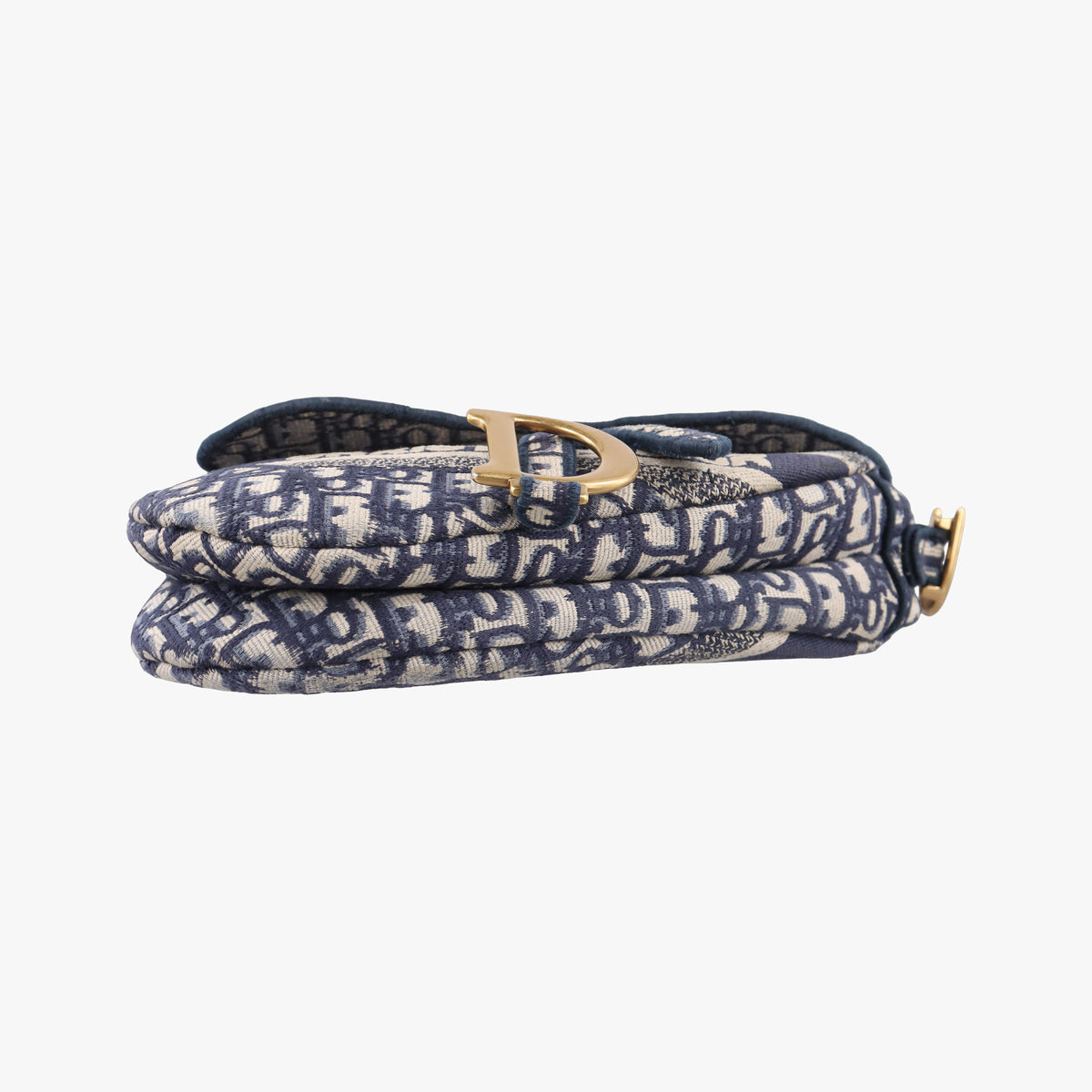 Pre-owned Christian Dior Saddle Navy Jacquard  shoulderbag | stylenewstar