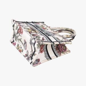 Pre-owned Christian Dior Book Tote White x Multicolour Jacquard  handbag | stylenewstar