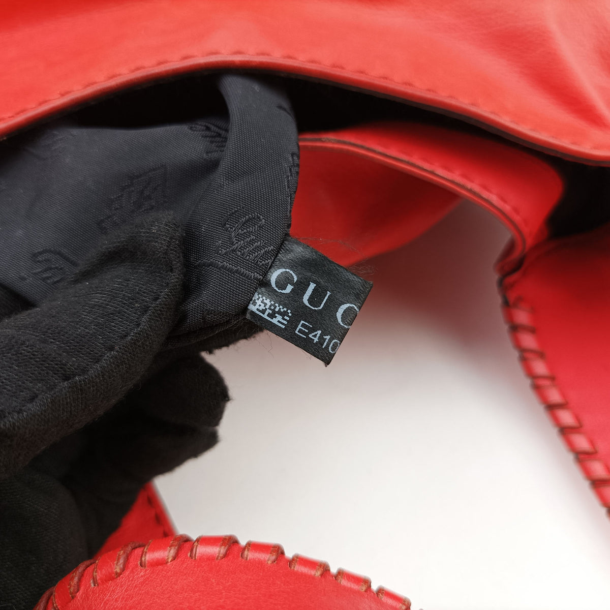 Pre-owned Gucci new jackie Red Leather 219704 shoulderbag | stylenewstar