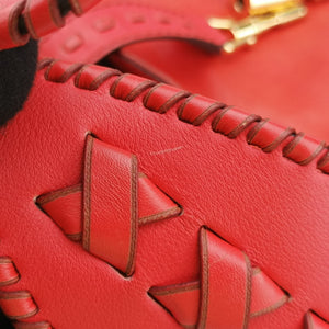 Pre-owned Gucci new jackie Red Leather 219704 shoulderbag | stylenewstar