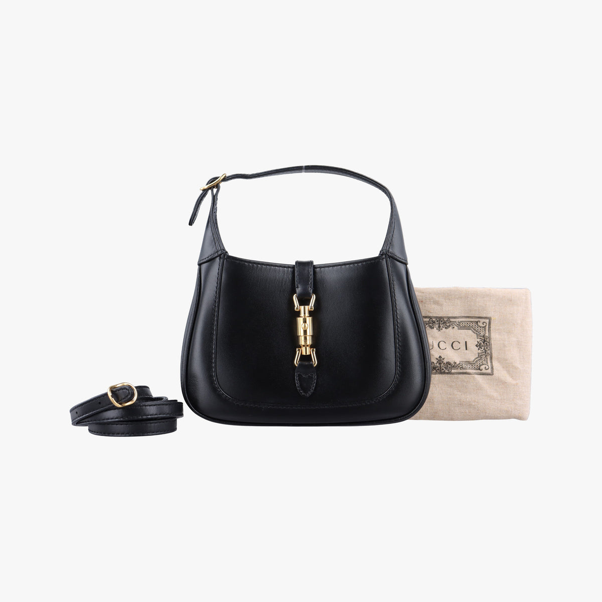 Secondhand Gucci JACKIE 1961 Black Leather 637091 shoulderbag | stylenewstar
