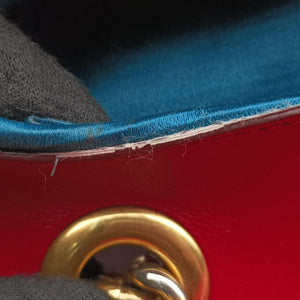 Secondhand Gucci GG Marmont Red velour 446744 shoulderbag | stylenewstar