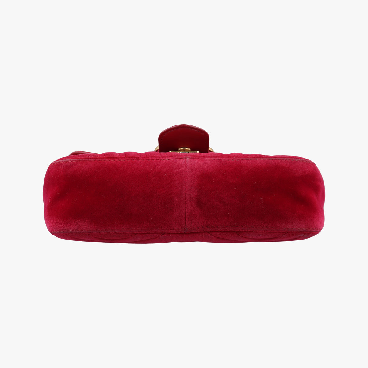 Secondhand Gucci GG Marmont Red velour 446744 shoulderbag | stylenewstar