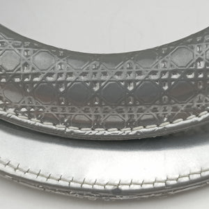 Pre-owned Christian Dior Lady Dior Silver Patent  shoulderbag | stylenewstar