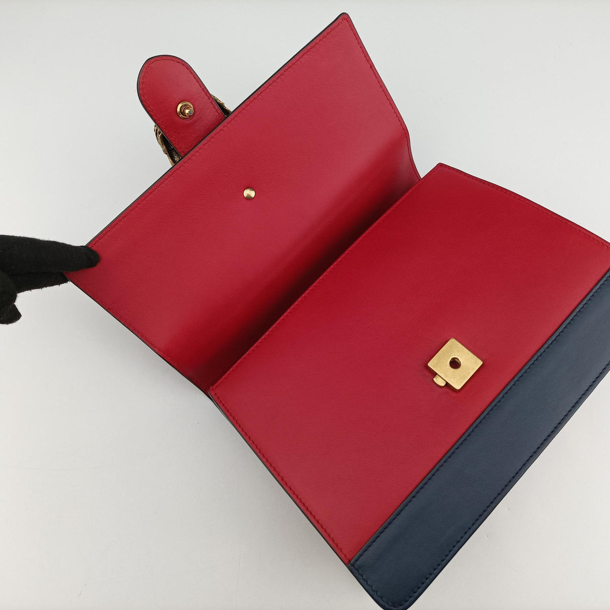 Vintage Gucci Dionysus bamboo ivory×Navy×Red Leather 448075 shoulderbag | stylenewstar