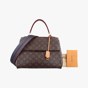 Pre-owned Louis Vuitton Cluny MM Brown Monogram canvas×calf leather M43236 shoulderbag | stylenewstar
