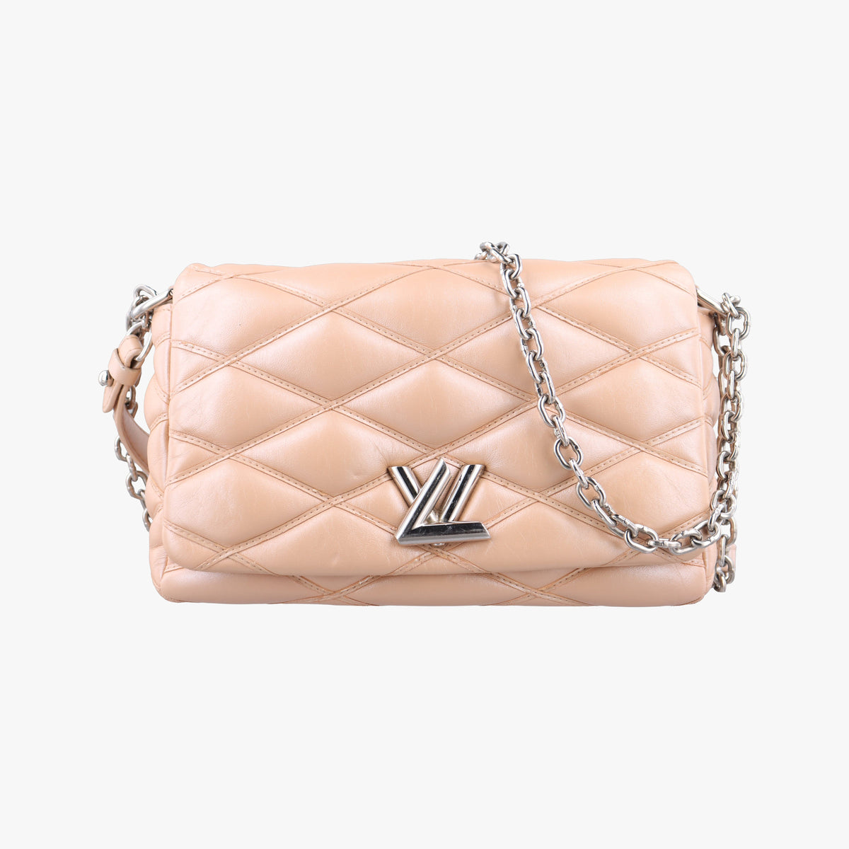 Pre-owned Louis Vuitton GO-14MM Beige Leather  shoulderbag | stylenewstar