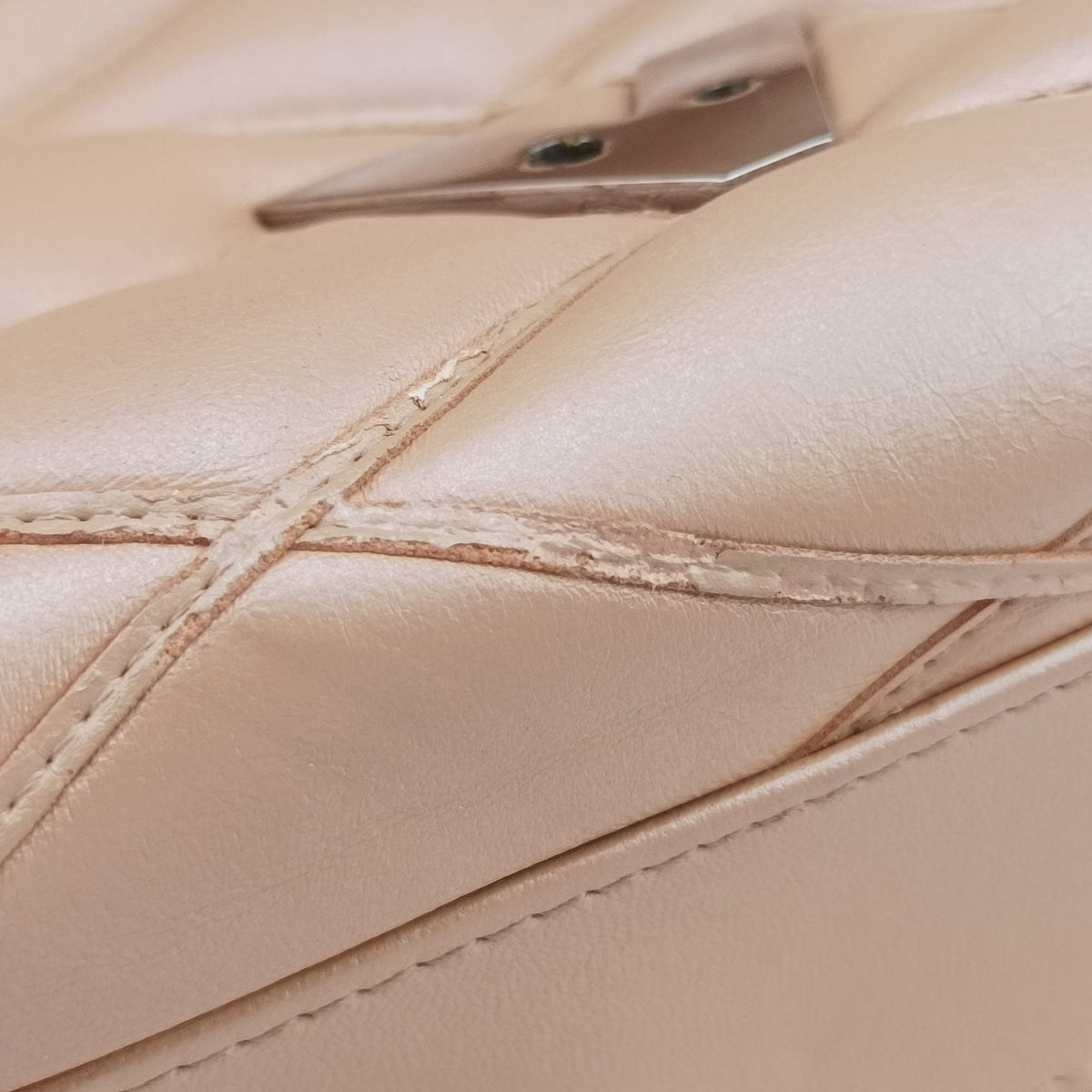 Pre-owned Louis Vuitton GO-14MM Beige Leather  shoulderbag | stylenewstar