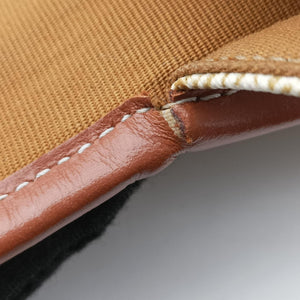 Pre-owned Celine FOLCO Triomphe White×brown PVC coated canvas  shoulderbag | stylenewstar