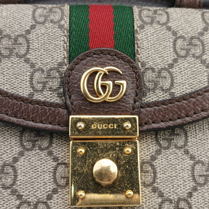 Secondhand Gucci Ophidia GG Mini Beige ×Brown PVC coated canvas×Leather 696180 shoulderbag | stylenewstar