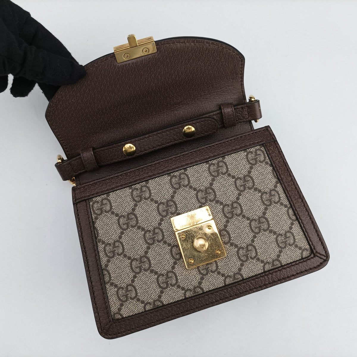Secondhand Gucci Ophidia GG Mini Beige ×Brown PVC coated canvas×Leather 696180 shoulderbag | stylenewstar