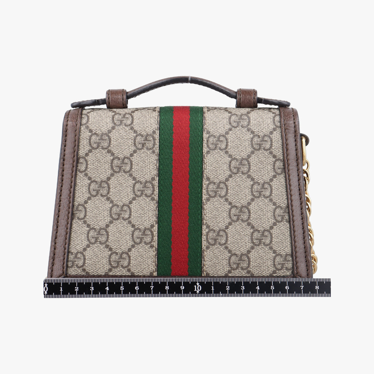 Secondhand Gucci Ophidia GG Mini Beige ×Brown PVC coated canvas×Leather 696180 shoulderbag | stylenewstar