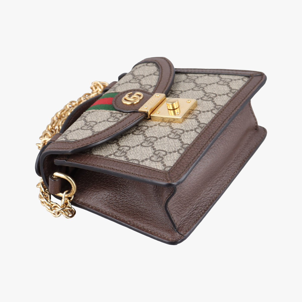 Secondhand Gucci Ophidia GG Mini Beige ×Brown PVC coated canvas×Leather 696180 shoulderbag | stylenewstar