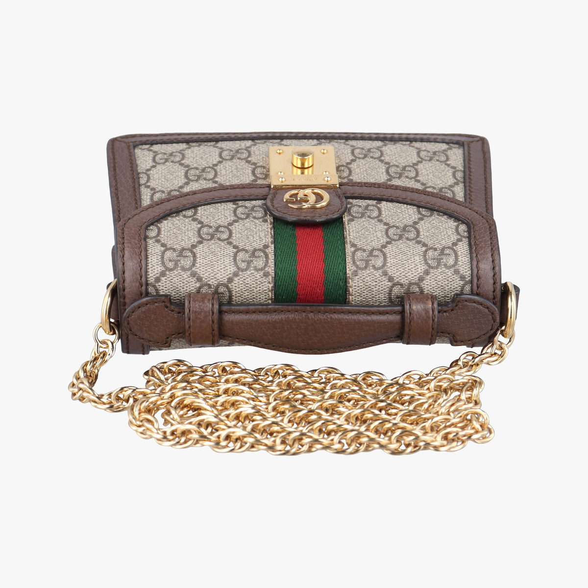 Secondhand Gucci Ophidia GG Mini Beige ×Brown PVC coated canvas×Leather 696180 shoulderbag | stylenewstar