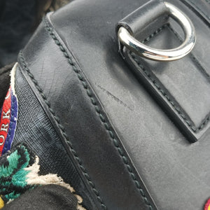Pre-owned Gucci GG Supreme Carry-On Duffel Black x Multicolour PVC coated canvas×Leather 474131 handbag | stylenewstar