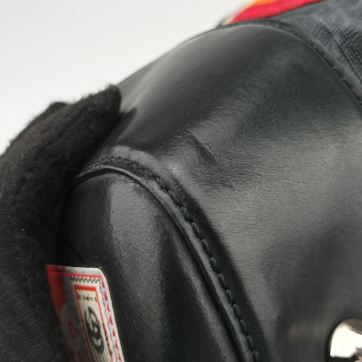Pre-owned Gucci GG Supreme Carry-On Duffel Black x Multicolour PVC coated canvas×Leather 474131 handbag | stylenewstar