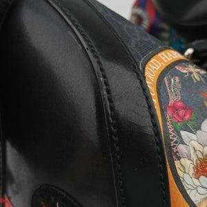 Pre-owned Gucci GG Supreme Carry-On Duffel Black x Multicolour PVC coated canvas×Leather 474131 handbag | stylenewstar