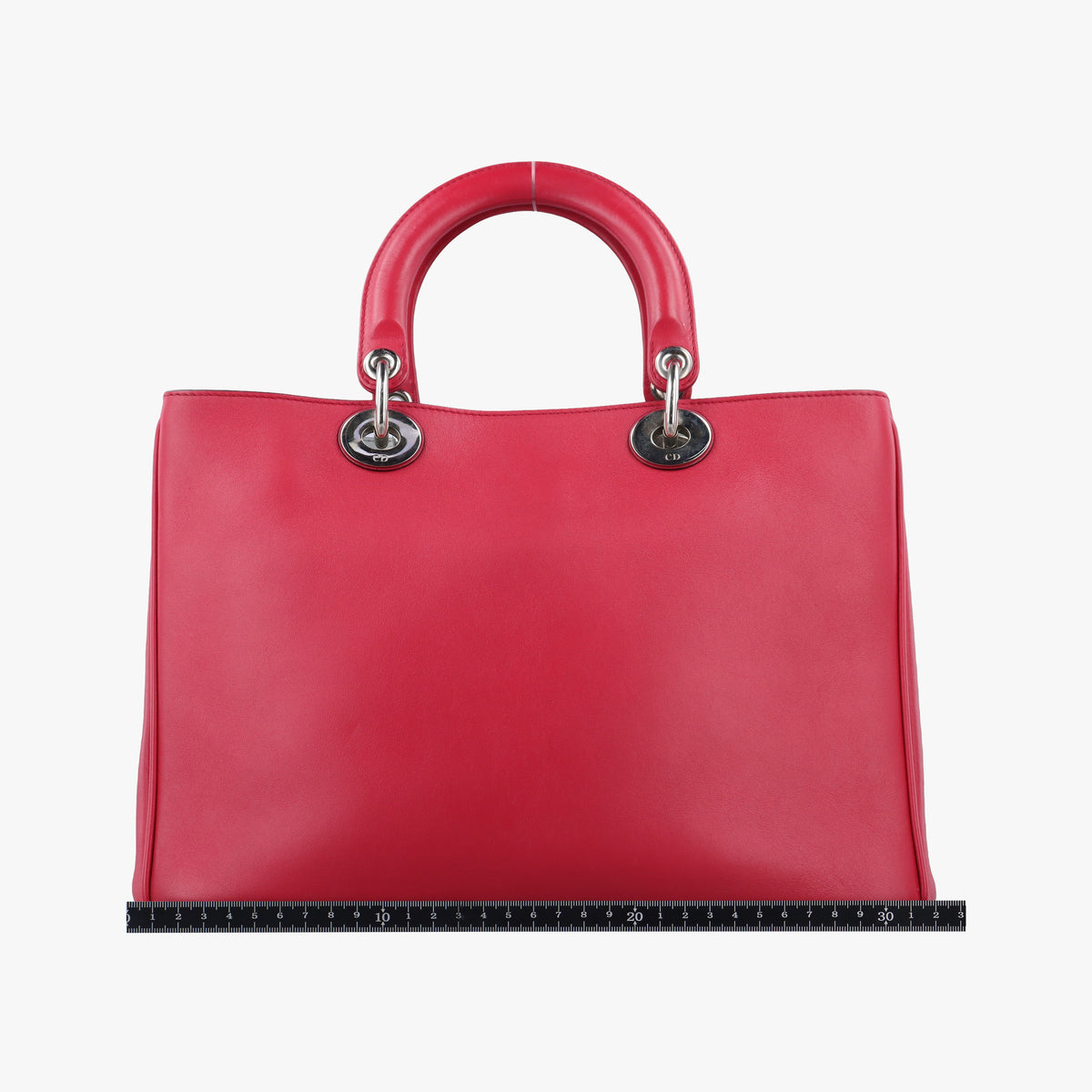 Pre-owned Christian Dior Diorissimo Red Leather  shoulderbag | stylenewstar