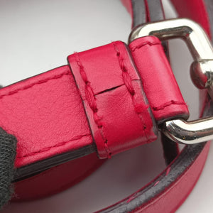 Pre-owned Christian Dior Diorissimo Red Leather  shoulderbag | stylenewstar