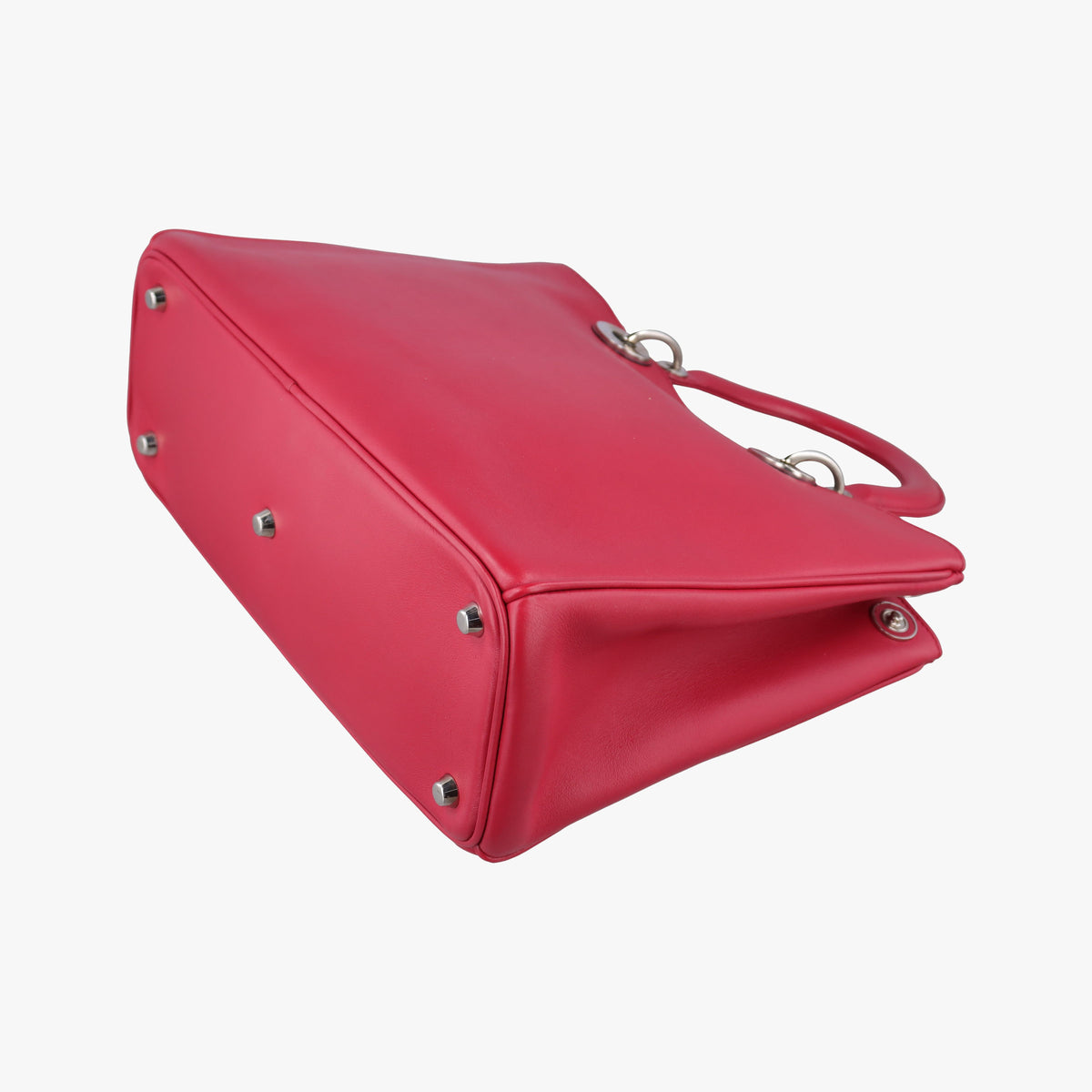 Pre-owned Christian Dior Diorissimo Red Leather  shoulderbag | stylenewstar