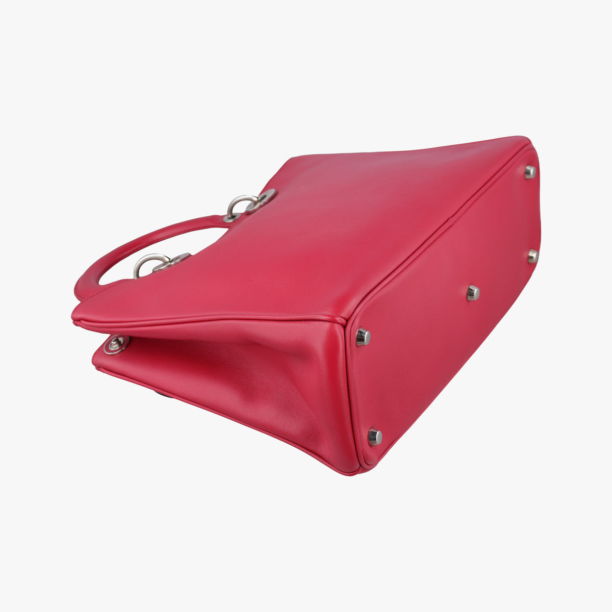 Pre-owned Christian Dior Diorissimo Red Leather  shoulderbag | stylenewstar