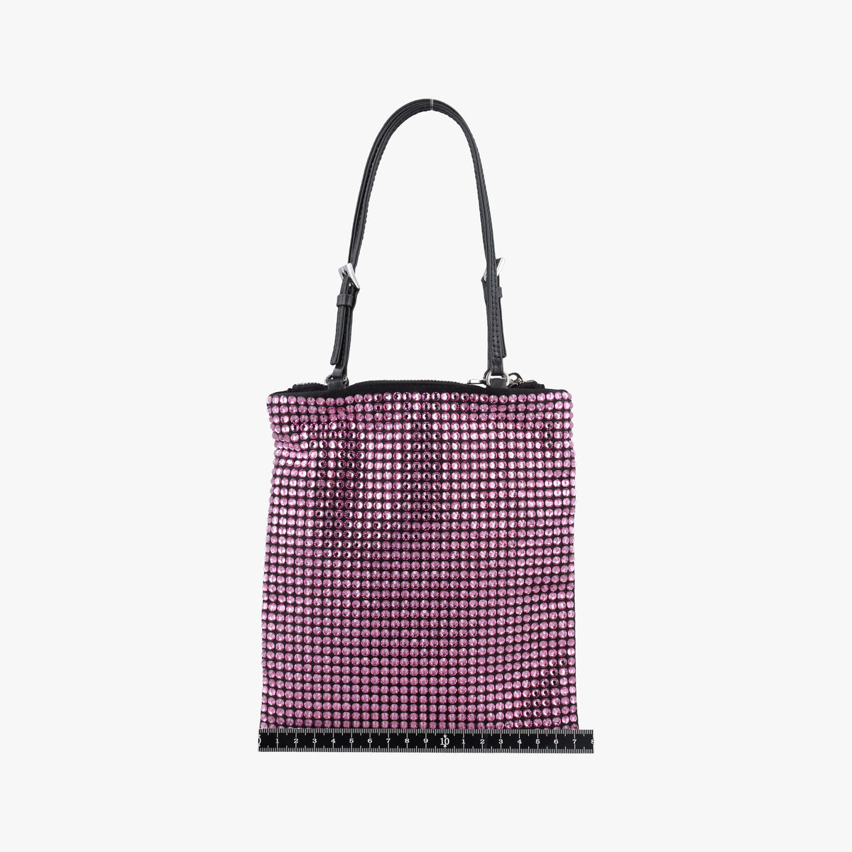 Secondhand Prada Rosa Satin Crystal Mini Tote Purple Rhinestone 1BA253 shoulderbag | stylenewstar