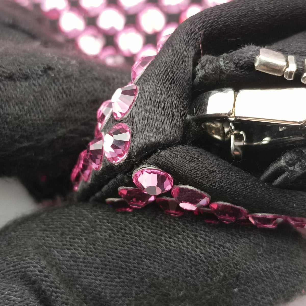 Secondhand Prada Rosa Satin Crystal Mini Tote Purple Rhinestone 1BA253 shoulderbag | stylenewstar