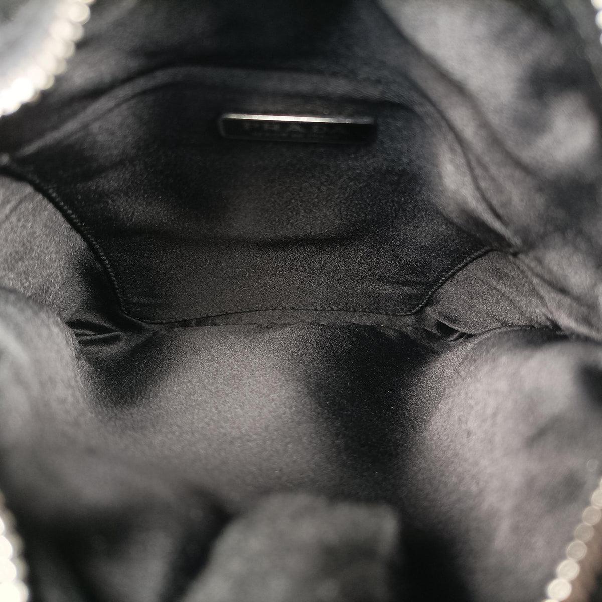 Secondhand Prada Rosa Satin Crystal Mini Tote Purple Rhinestone 1BA253 shoulderbag | stylenewstar