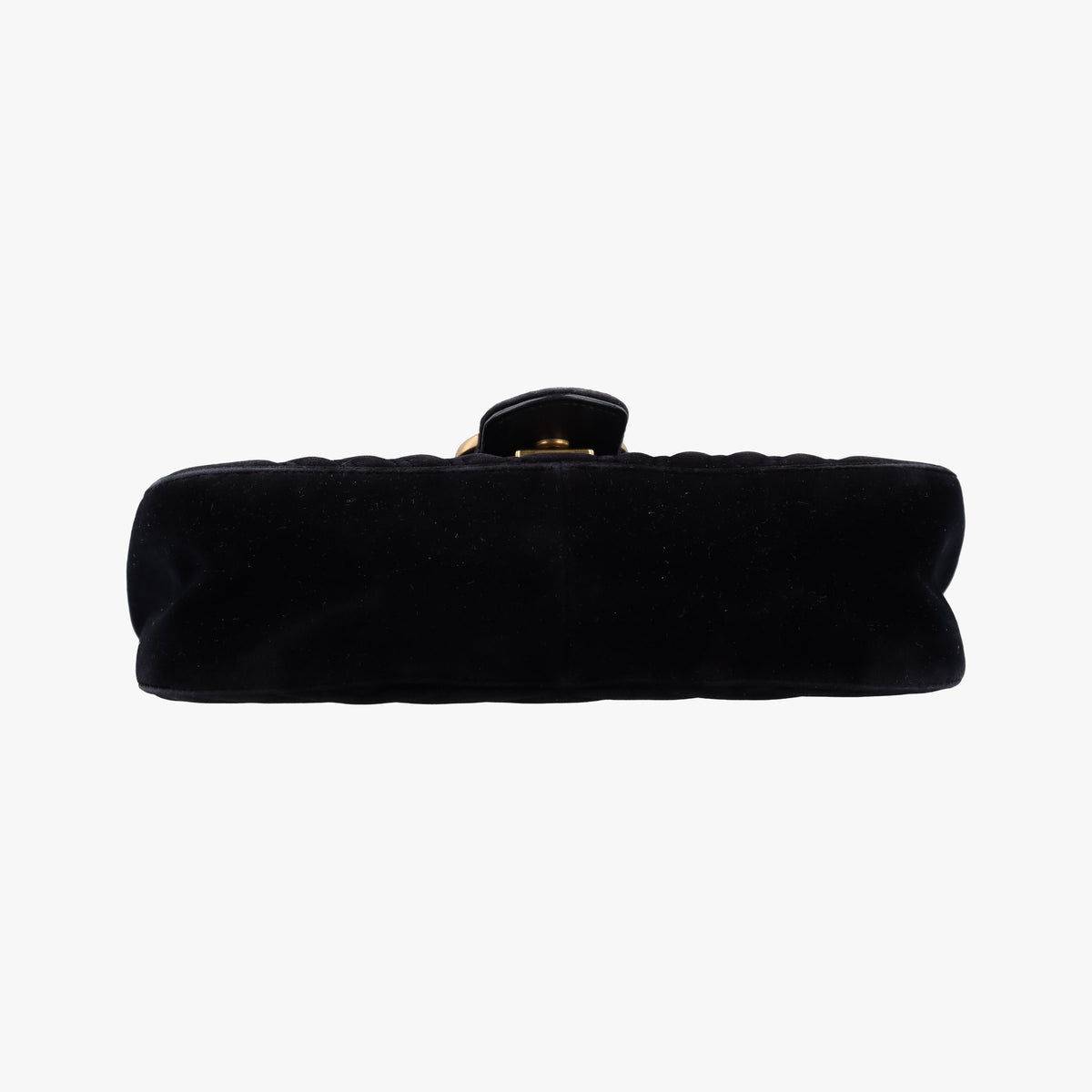 Pre-owned Gucci GG Marmont Black velour 443497 shoulderbag | stylenewstar