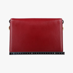 Pre-owned Gucci GG Ring GG Marmont Red Leather 589474 shoulderbag | stylenewstar