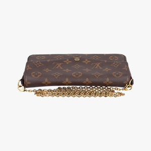 Pre-owned Louis Vuitton Pochette Felicie Brown Monogram Canvas M61276 shoulderbag | stylenewstar