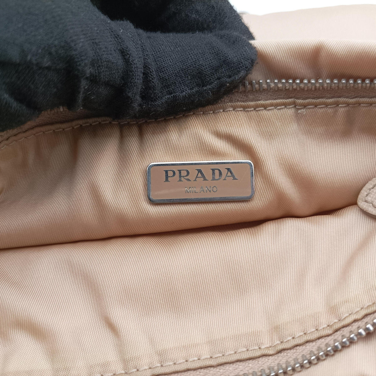 Pre-owned Prada Tessuto Pockt Camel nylon  shoulderbag | stylenewstar