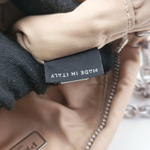 Pre-owned Prada Tessuto Pockt Camel nylon  shoulderbag | stylenewstar