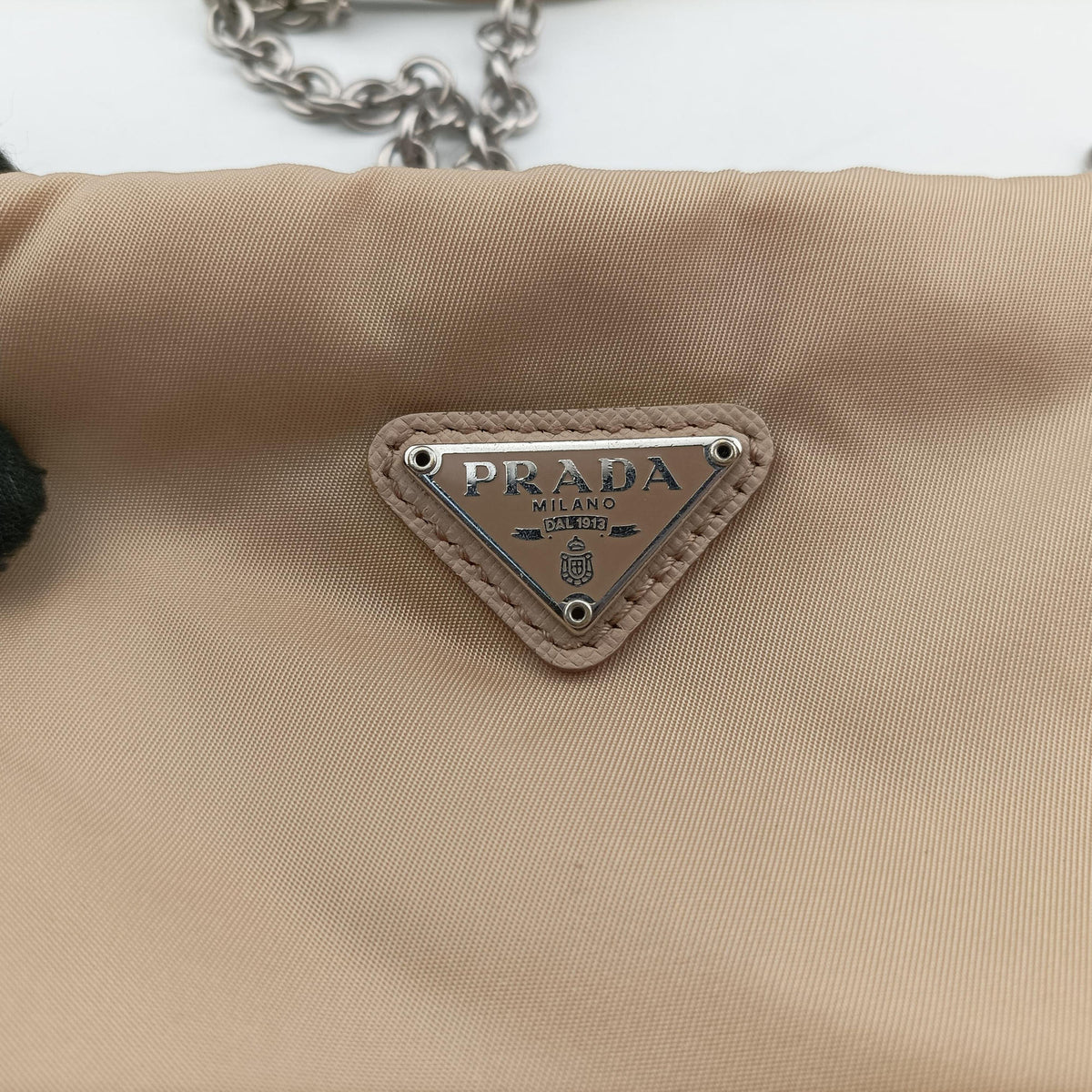 Pre-owned Prada Tessuto Pockt Camel nylon  shoulderbag | stylenewstar