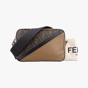 Pre-owned Fendi Zucca camera case Brown PVCcoated canvas×Leather 7M0286 shoulderbag | stylenewstar