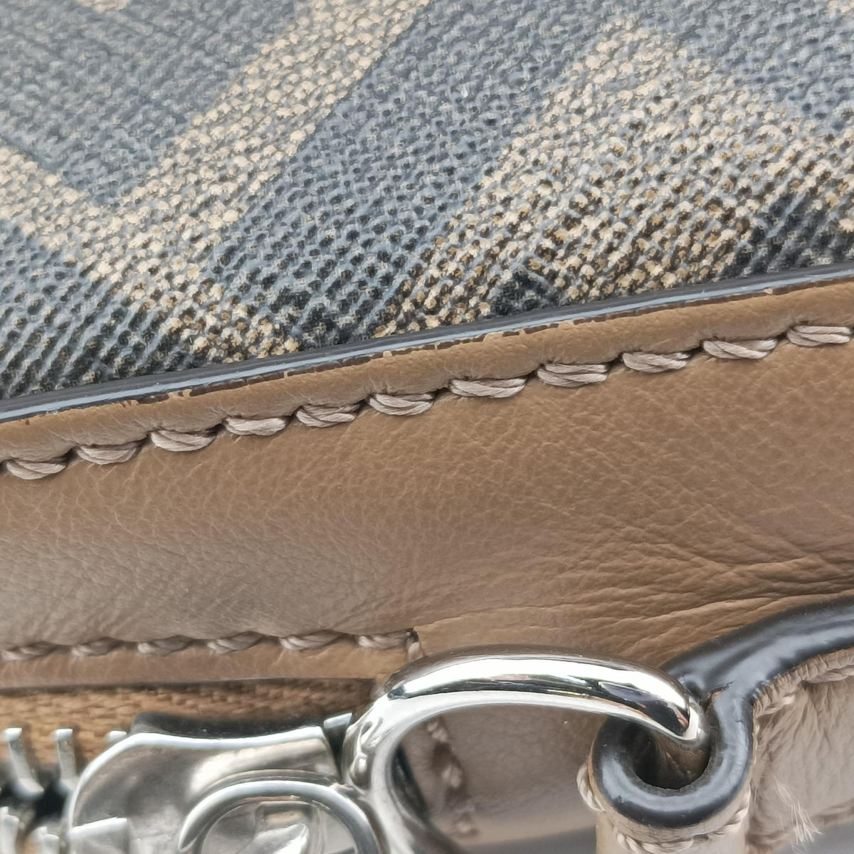 Pre-owned Fendi Zucca camera case Brown PVCcoated canvas×Leather 7M0286 shoulderbag | stylenewstar