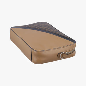 Pre-owned Fendi Zucca camera case Brown PVCcoated canvas×Leather 7M0286 shoulderbag | stylenewstar
