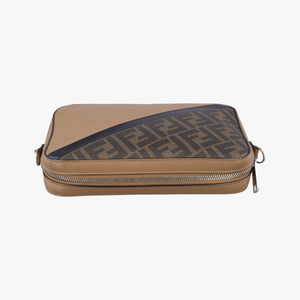 Pre-owned Fendi Zucca camera case Brown PVCcoated canvas×Leather 7M0286 shoulderbag | stylenewstar