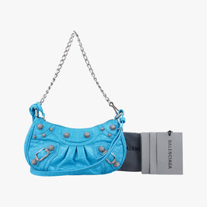 Vintage Balenciaga Le Cagole Mini Blue Leather 695814 shoulderbag | stylenewstar