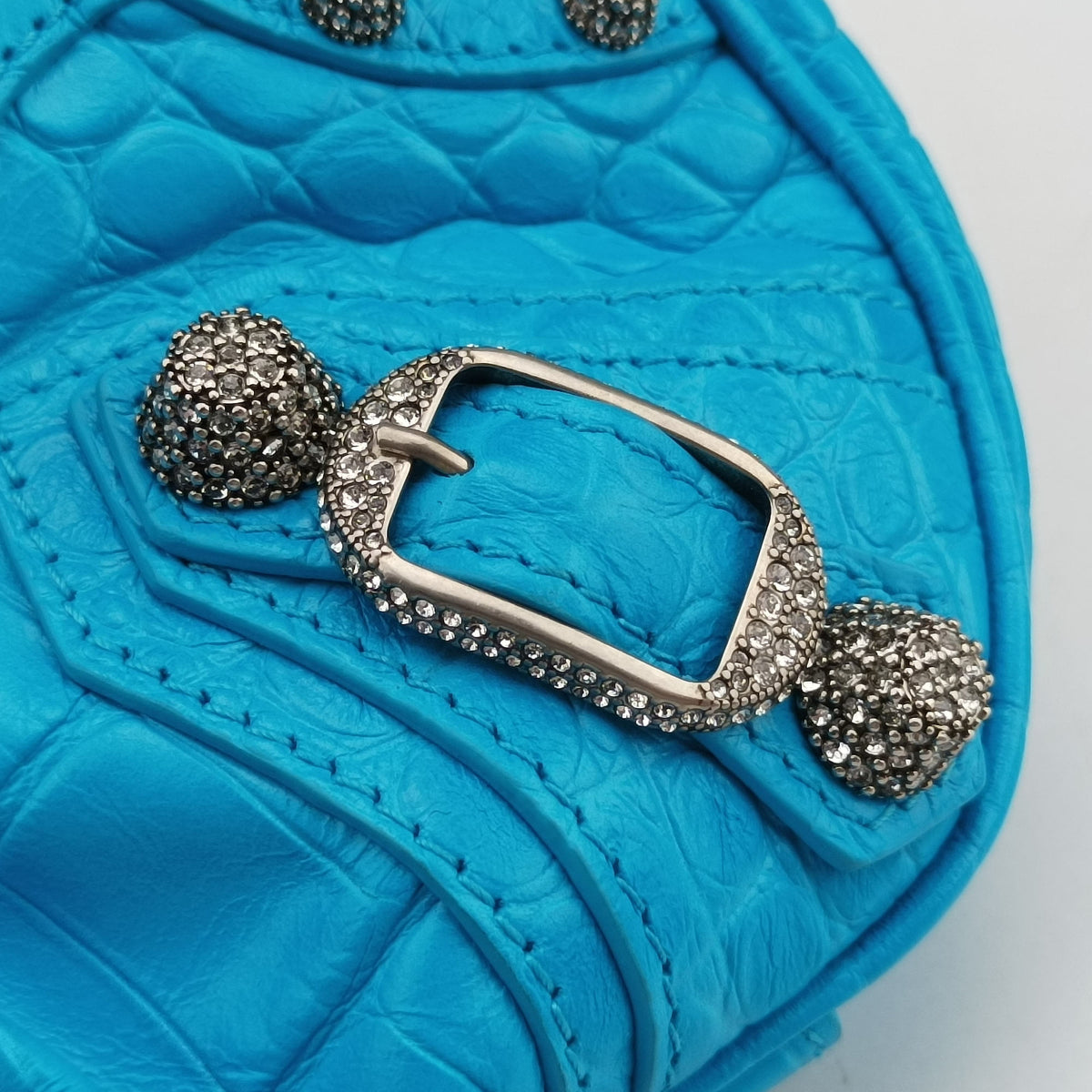 Vintage Balenciaga Le Cagole Mini Blue Leather 695814 shoulderbag | stylenewstar