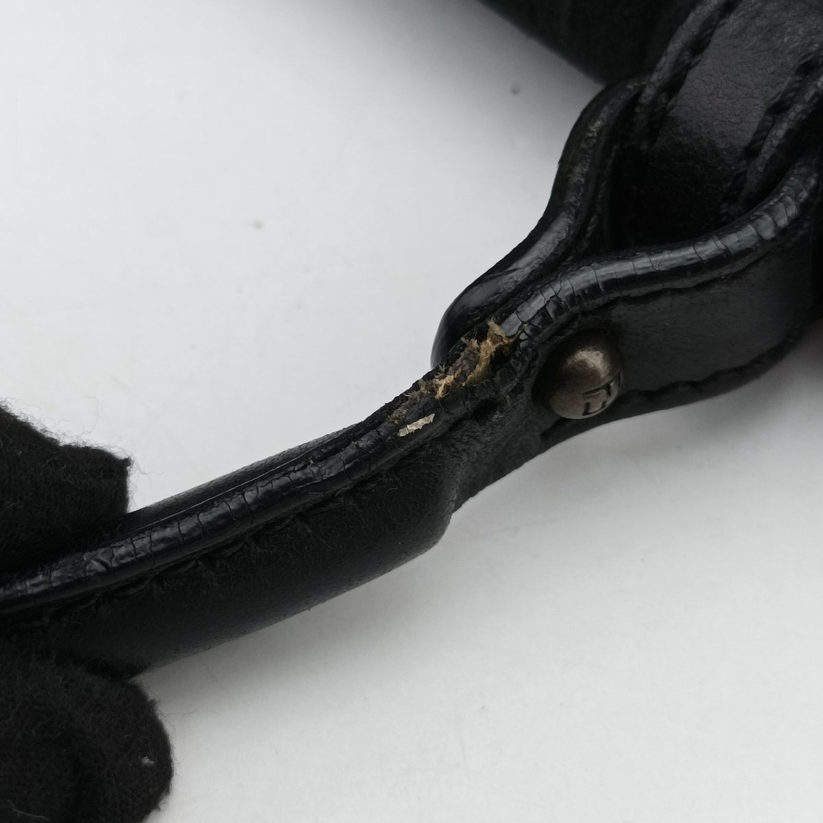 Pre-owned Fendi Zucca Borse Magic Black Suede × Leather 8BN143 handbag | stylenewstar