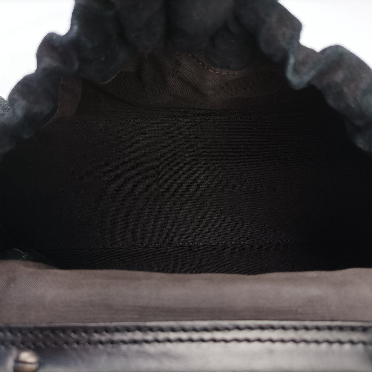 Pre-owned Fendi Zucca Borse Magic Black Suede × Leather 8BN143 handbag | stylenewstar